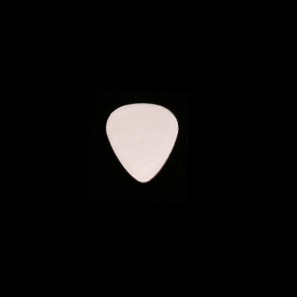 Metal Stamping Blanks Sterling Silver "Guitar Pick", 10mm (.40") x 8.6mm (.34"), 24g